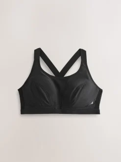 Black Active Sports High Impact Dry Tech Crop Tops 2 Pack