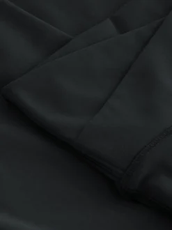 Black Active Wrap Waist Flared Leggings