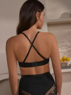 Black A-E Push Up Strapless Multiway Bra