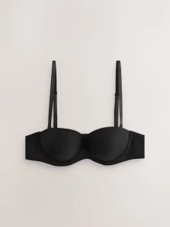 Black A-E Push Up Strapless Multiway Bra