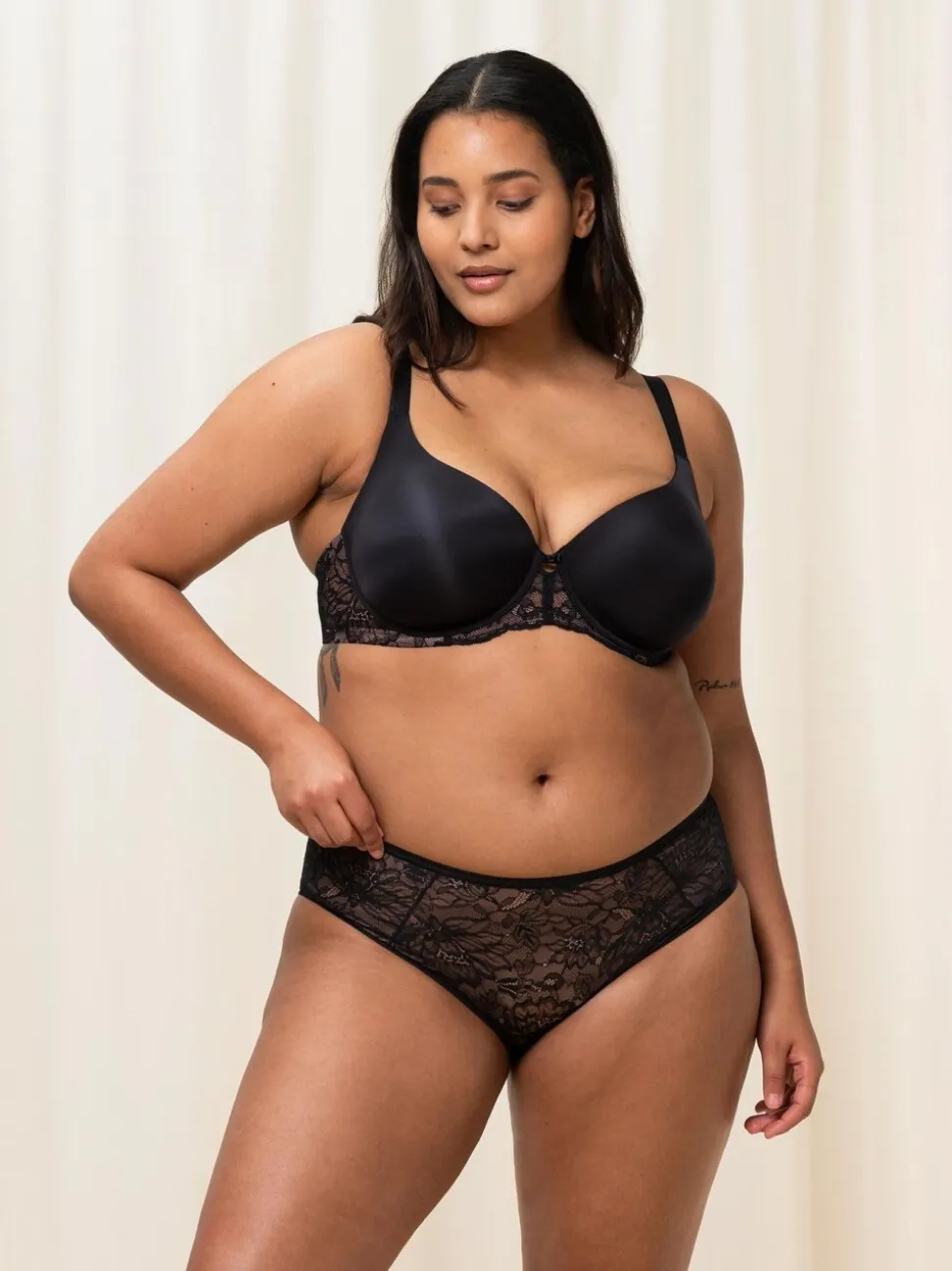 Black Amourette Charm Wired Half Cup Padded Bra