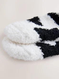 Black and White Cow 1 Pack Cosy Ankle Socks in a Gift Box