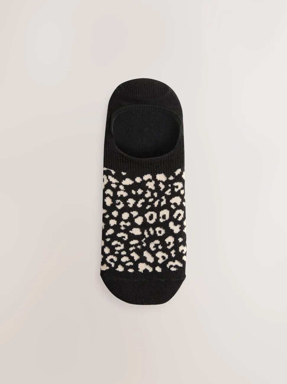 Black Animal Invisible Trainer Socks 5 Pack