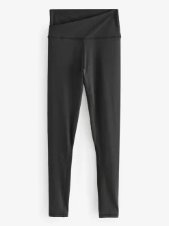 Black Balance Wrap Front Yoga Leggings