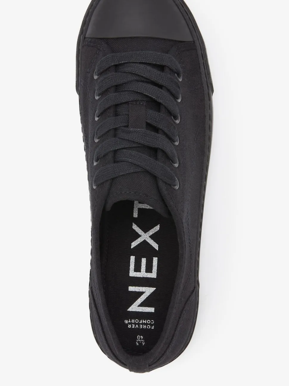 Black Baseball Canvas Trainers