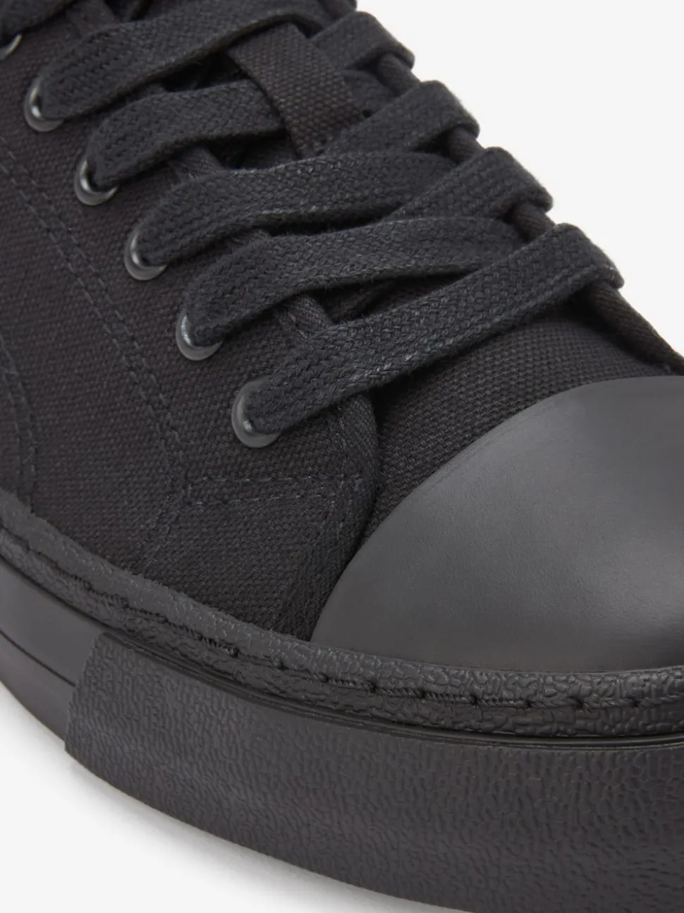 Black Baseball Canvas Trainers