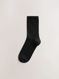 Black Basic Ankle Socks 10 Pack