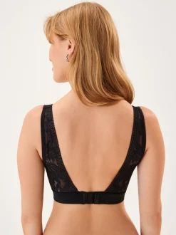 Black B-H Lace Total Support Non Pad Non Wire Ultimate Comfort Bra
