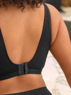 Black B-H Total Support Ultimate Comfort Supersoft Non Pad Non Wire Bra