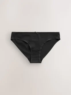 Black Bikini Cotton Rich Knickers 7 Pack