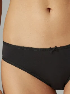Black Bikini Microfibre Knickers 7 Pack