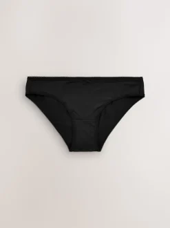 Black Bikini Microfibre Knickers 7 Pack