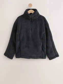 Black Borg Half Zip Fleece