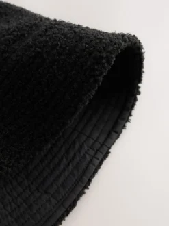 Black Borg/Nylon Reversible Bucket Hat