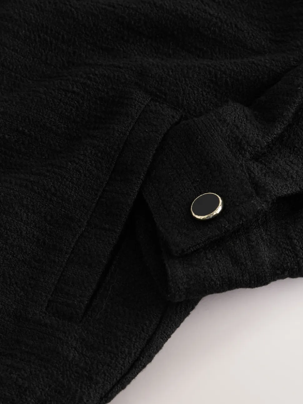Black Boucle Shacket