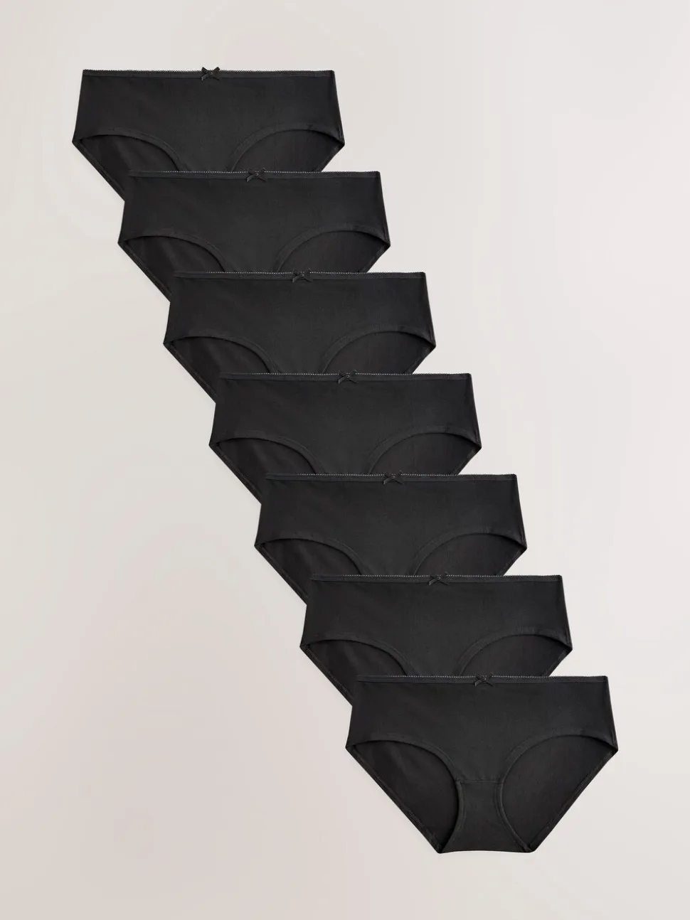 Black Boyshort Cotton Rich Knickers 7 Pack