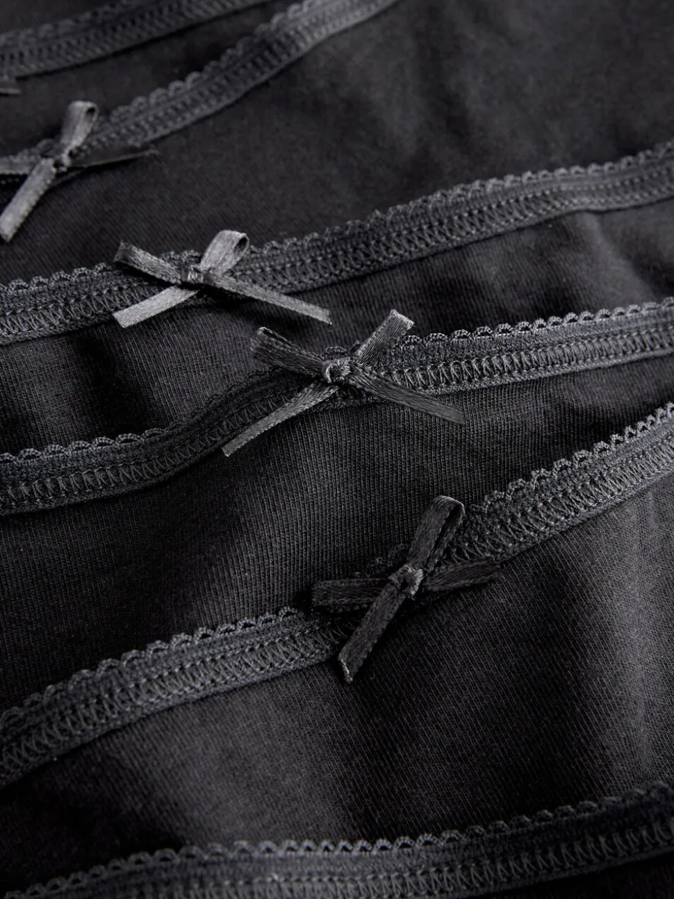 Black Boyshort Cotton Rich Knickers 7 Pack