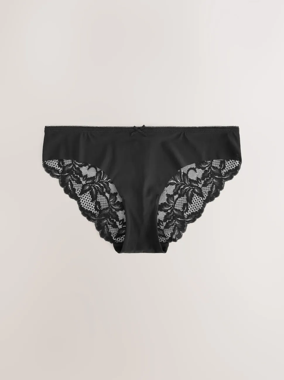 Black Brazilian No VPL Lace Back Briefs 5 Pack