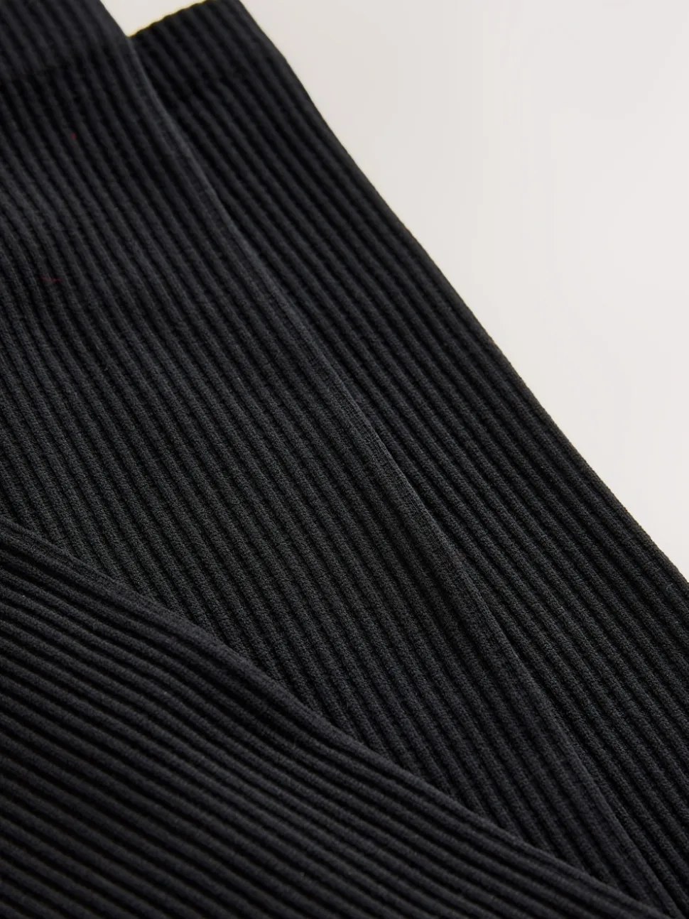 Black Brushed Ribbed Leggings