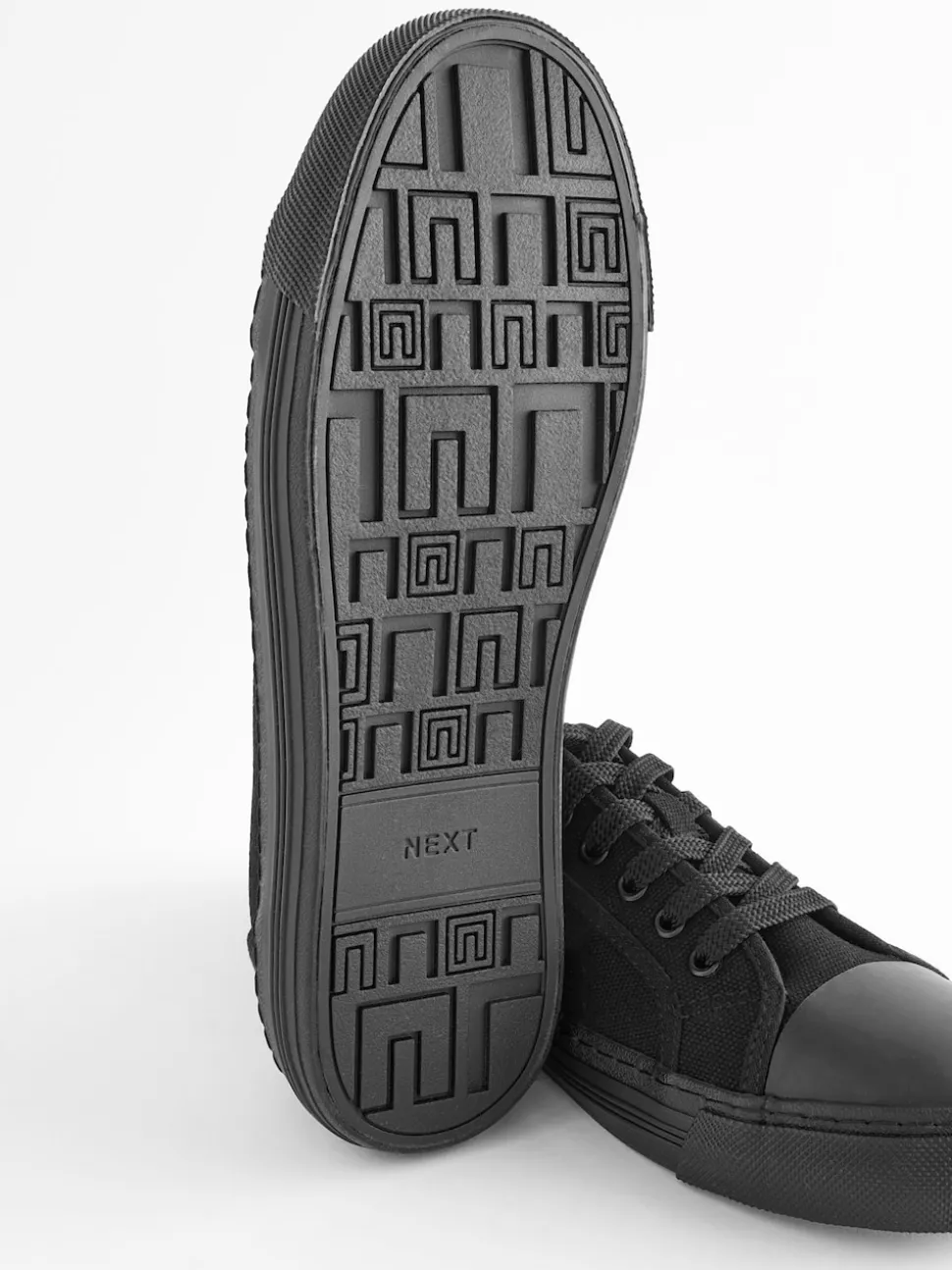 Black Canvas Baseball Trainers