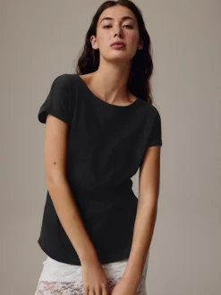 Black Cap Sleeve T-Shirt