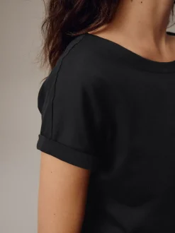 Black Cap Sleeve T-Shirt