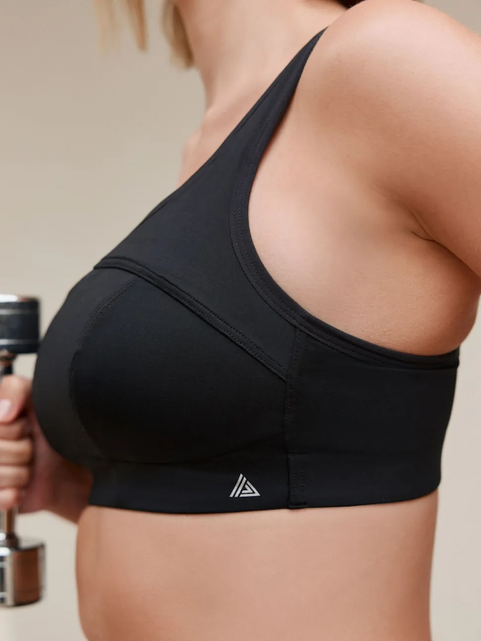 Black C-H Active Sports Antibounce Dry Tech Extra High Impact Bra