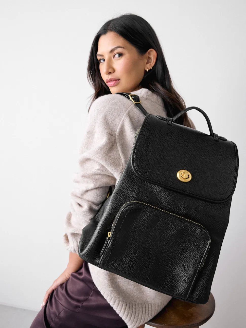 Black Clean Backpack