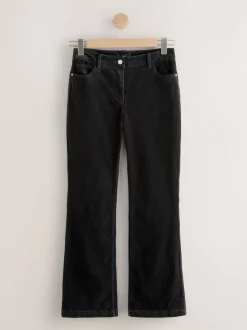 Black Cord Bootcut Trousers