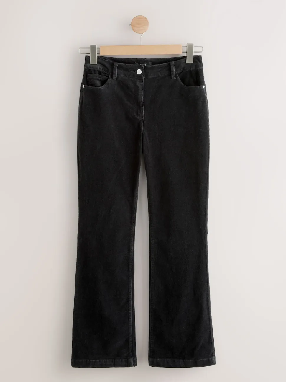 Black Cord Bootcut Trousers