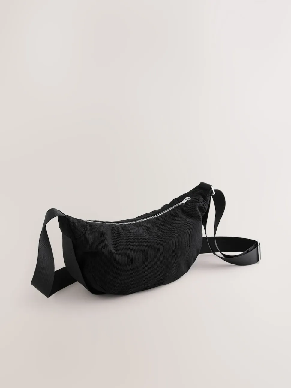 Black Cord Effect Sling Bag