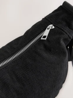 Black Cord Effect Sling Bag