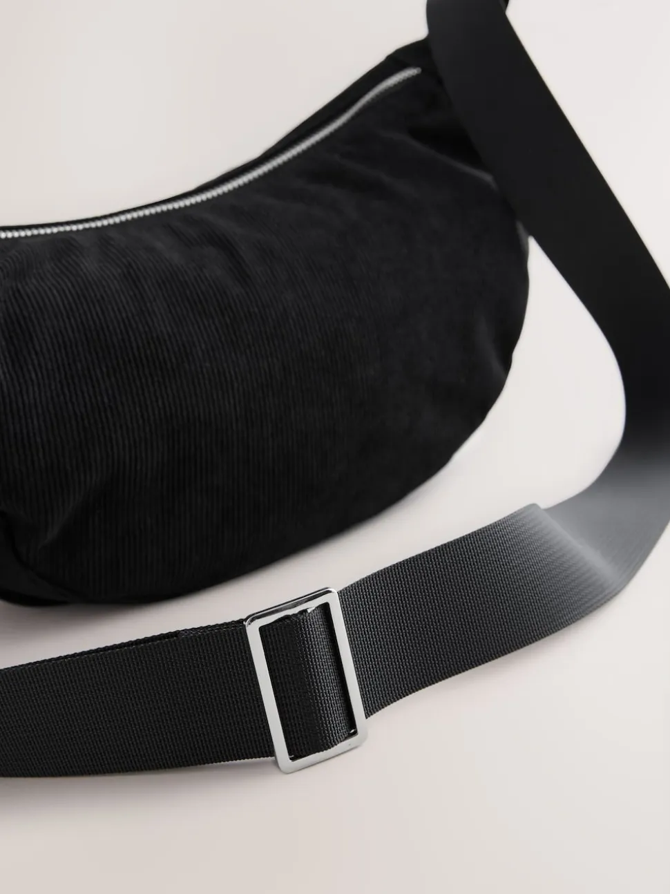 Black Cord Effect Sling Bag
