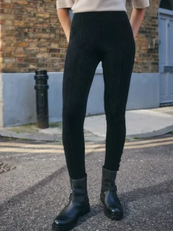Black Cord Leggings