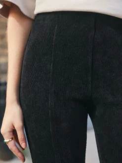 Black Cord Leggings