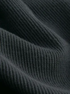 Black Cosy Waffle Long Sleeve Pyjamas