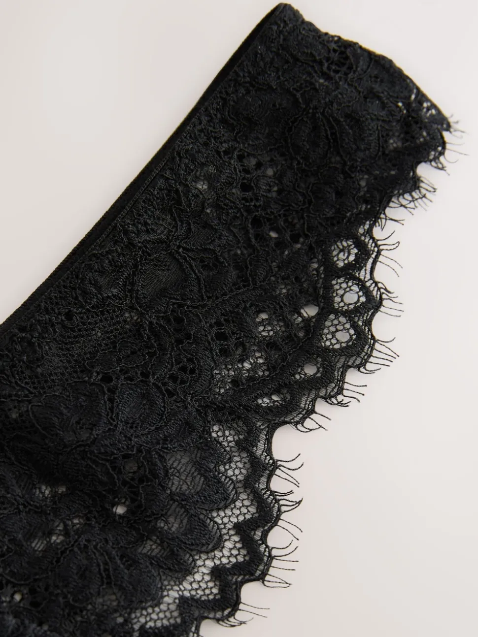 Black Crotchless Thong Lace Knickers