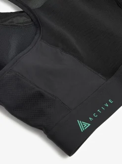 Black DD+ Active Sports Zip Front Dry Tech High Impact Bra
