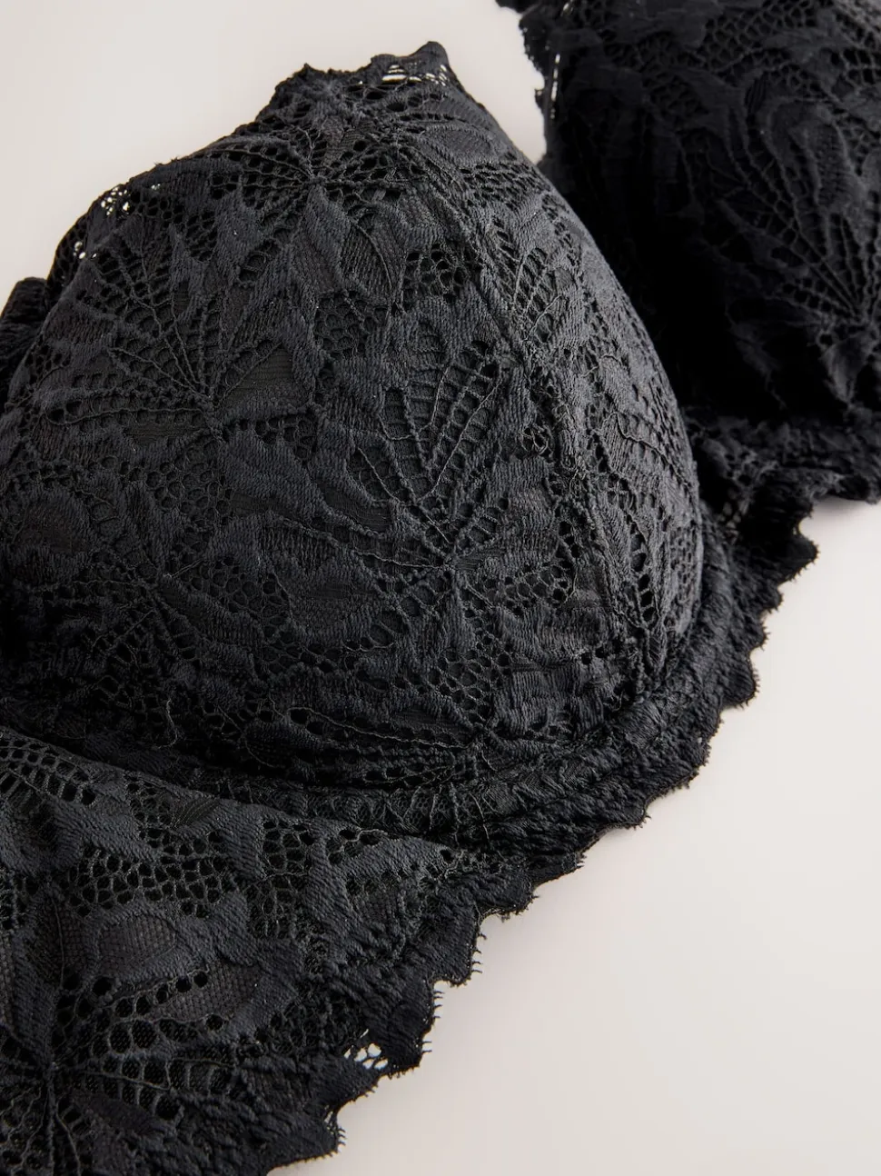 Black DD+ Pad Balcony Lace Ultimate Comfort Bra
