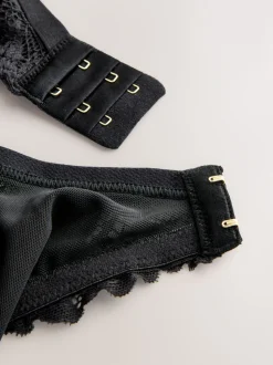 Black DD+ Pad Balcony Lace Ultimate Comfort Bra