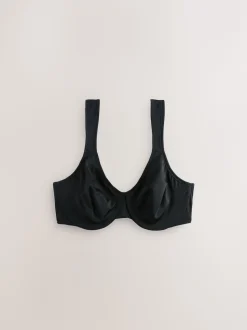 Black DD+ Supersoft Comfort Padded Strap Minimising Full Cup Bra