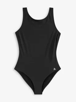 Black Essential High Neck Shaping Swimsuit