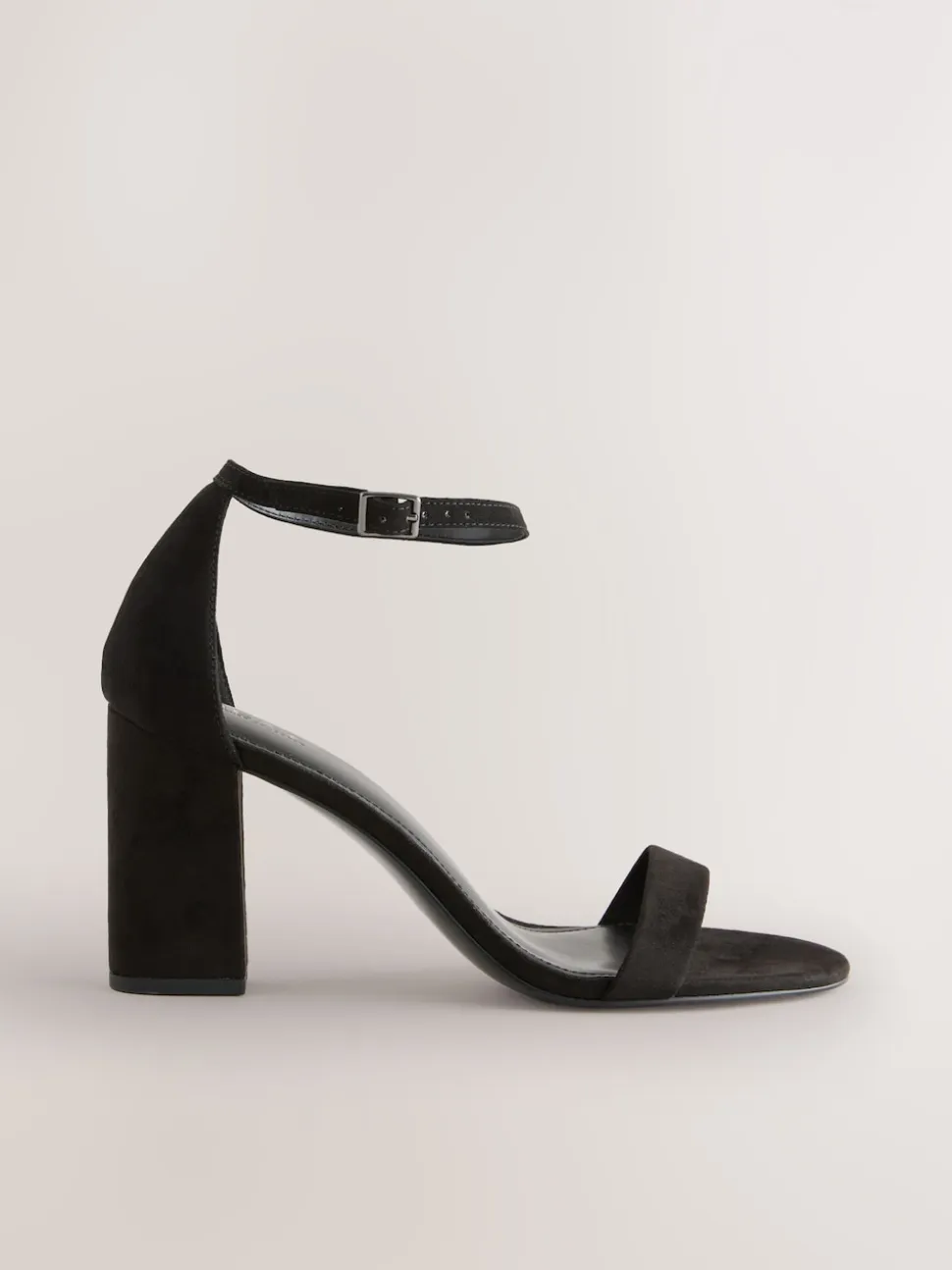 Black Extra Wide Fit Block Heel Sandals