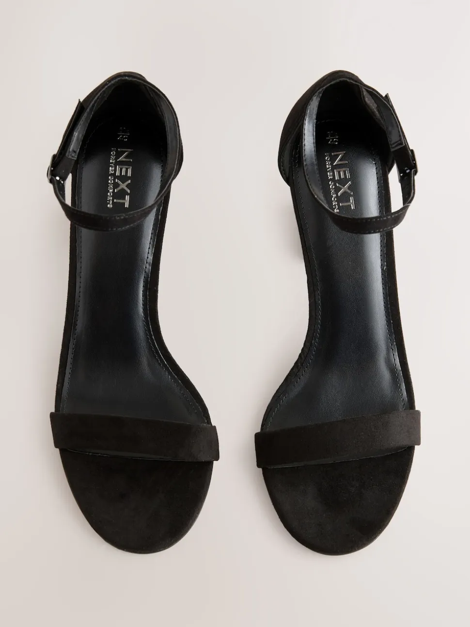 Black Extra Wide Fit Block Heel Sandals
