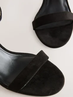 Black Extra Wide Fit Block Heel Sandals