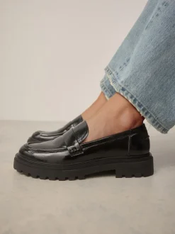 Black Extra Wide Fit Chunky Loafers