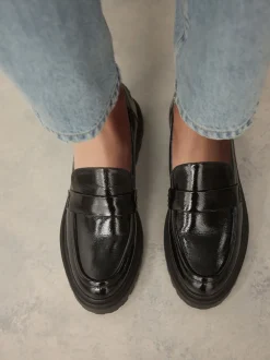 Black Extra Wide Fit Chunky Loafers
