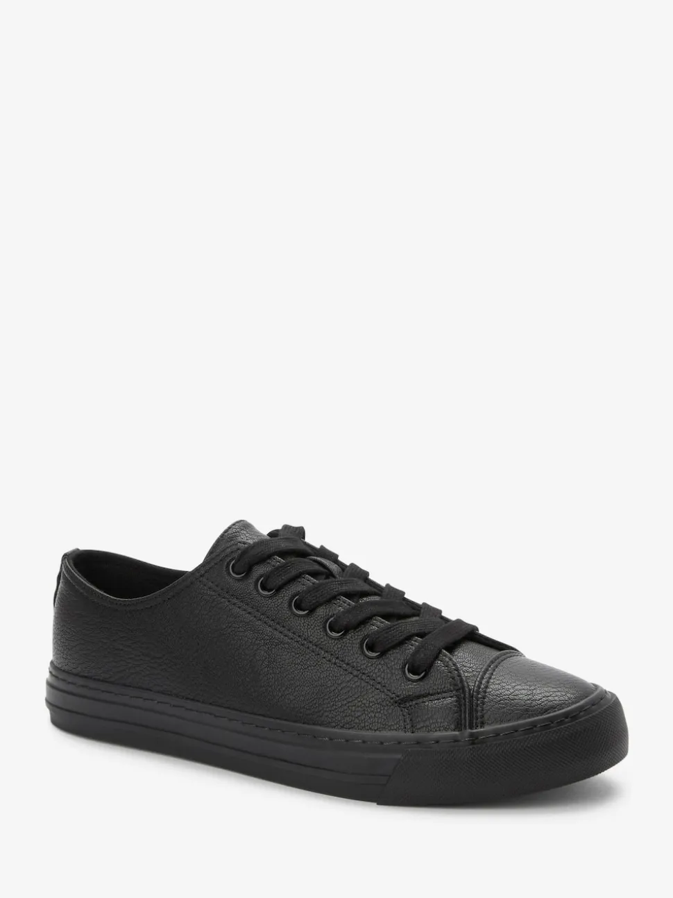 Black Extra Wide Fit Patent Baseball Trainers