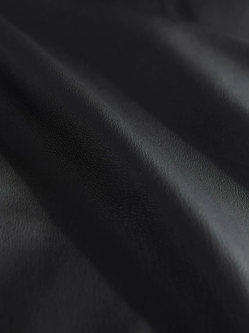 Black Faux Leather Jort Trousers