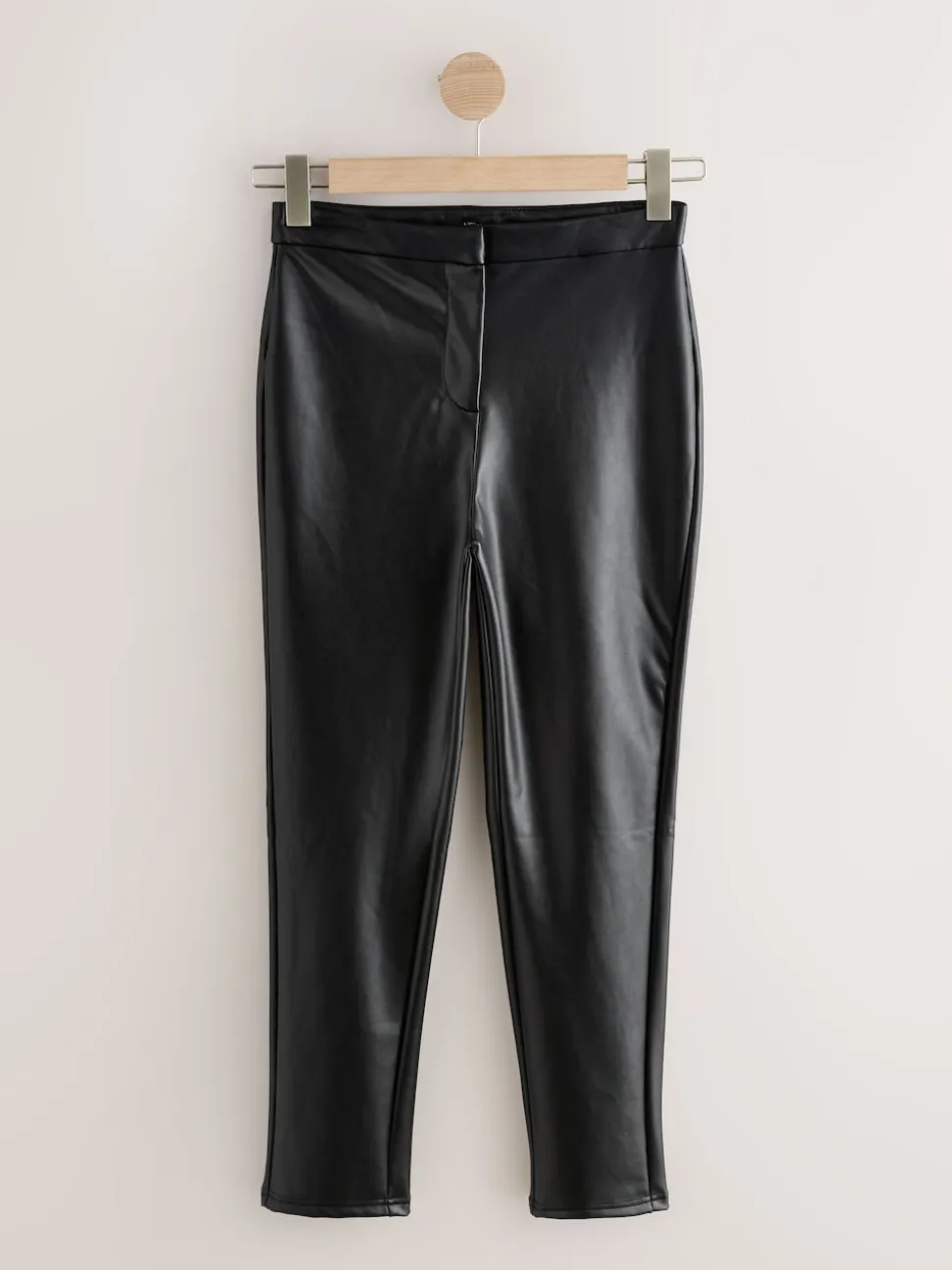 Black Faux Leather Skinny Fit Trousers